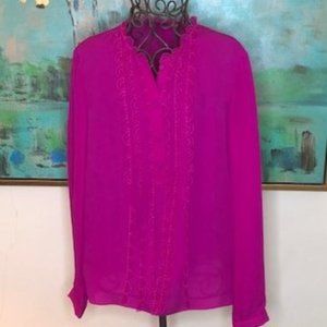 Tahari Purple Blouse